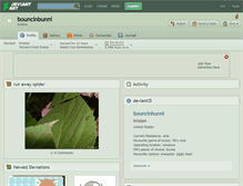 Tablet Screenshot of bouncinbunni.deviantart.com