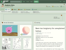 Tablet Screenshot of madame-neko.deviantart.com