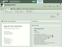 Tablet Screenshot of dontsayiloveyou.deviantart.com
