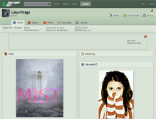 Tablet Screenshot of calyxvirago.deviantart.com