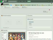 Tablet Screenshot of foxmanic.deviantart.com