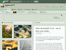 Tablet Screenshot of happinesswtf.deviantart.com