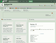 Tablet Screenshot of deathpact708.deviantart.com