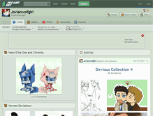 Tablet Screenshot of jovianwolfgirl.deviantart.com