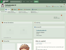 Tablet Screenshot of cutieadorable18.deviantart.com