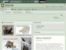 Tablet Screenshot of lolfox-club.deviantart.com