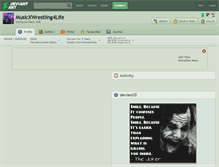 Tablet Screenshot of musicxwrestling4life.deviantart.com