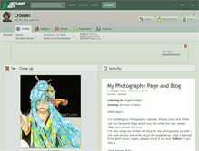 Tablet Screenshot of crossiel.deviantart.com