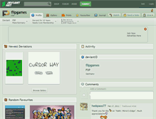 Tablet Screenshot of flipgames.deviantart.com