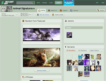 Tablet Screenshot of animal-signatures.deviantart.com
