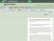 Tablet Screenshot of darkdemoncatpixels.deviantart.com