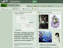 Tablet Screenshot of homestuck-fans.deviantart.com