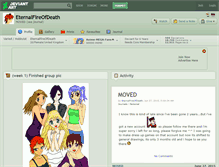 Tablet Screenshot of eternalfireofdeath.deviantart.com