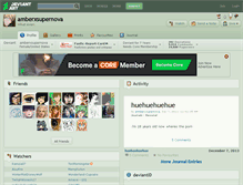 Tablet Screenshot of amberxsupernova.deviantart.com