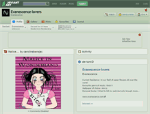 Tablet Screenshot of evanescence-lovers.deviantart.com