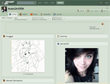 Tablet Screenshot of musicgirlofdk.deviantart.com