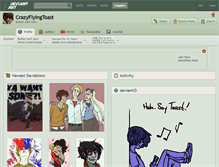 Tablet Screenshot of crazyflyingtoast.deviantart.com