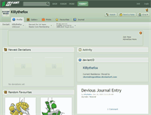 Tablet Screenshot of killythefox.deviantart.com