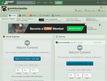 Tablet Screenshot of growinluvhandles.deviantart.com