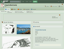 Tablet Screenshot of crazycottoncandy.deviantart.com