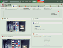 Tablet Screenshot of hilary310.deviantart.com