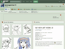 Tablet Screenshot of darkangelchan15.deviantart.com