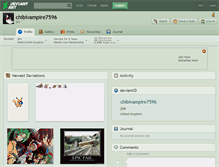 Tablet Screenshot of chibivampire7596.deviantart.com