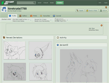 Tablet Screenshot of ilovekrystal7788.deviantart.com