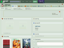 Tablet Screenshot of milktank.deviantart.com