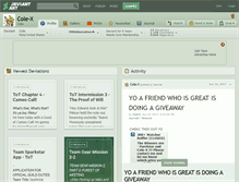 Tablet Screenshot of cole-x.deviantart.com