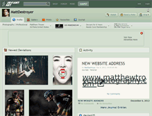 Tablet Screenshot of mattdestroyer.deviantart.com