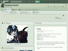 Tablet Screenshot of blindedthunderfall.deviantart.com
