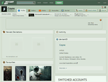 Tablet Screenshot of coyox.deviantart.com