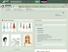 Tablet Screenshot of lololalah.deviantart.com