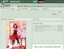 Tablet Screenshot of loop-cat.deviantart.com