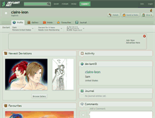 Tablet Screenshot of claire-leon.deviantart.com