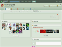 Tablet Screenshot of creativepup702.deviantart.com