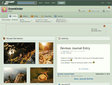 Tablet Screenshot of greenkinder.deviantart.com