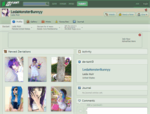 Tablet Screenshot of ledamonsterbunnyy.deviantart.com