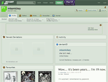 Tablet Screenshot of missmickey.deviantart.com