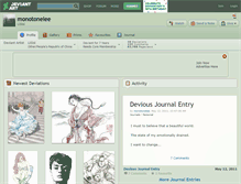 Tablet Screenshot of monotonelee.deviantart.com
