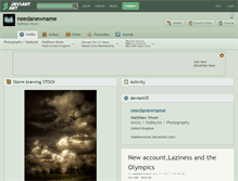 Tablet Screenshot of needanewname.deviantart.com