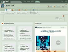 Tablet Screenshot of lucario2008.deviantart.com