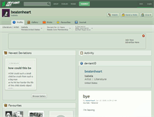 Tablet Screenshot of beatenheart.deviantart.com