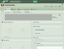 Tablet Screenshot of brokenheartplz.deviantart.com
