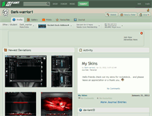 Tablet Screenshot of dark-warrior1.deviantart.com