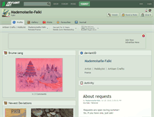 Tablet Screenshot of mademoiselle-falki.deviantart.com
