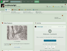 Tablet Screenshot of invisiblestarlight.deviantart.com