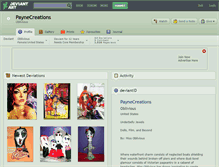 Tablet Screenshot of paynecreations.deviantart.com