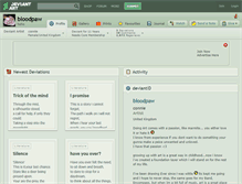 Tablet Screenshot of bloodpaw.deviantart.com